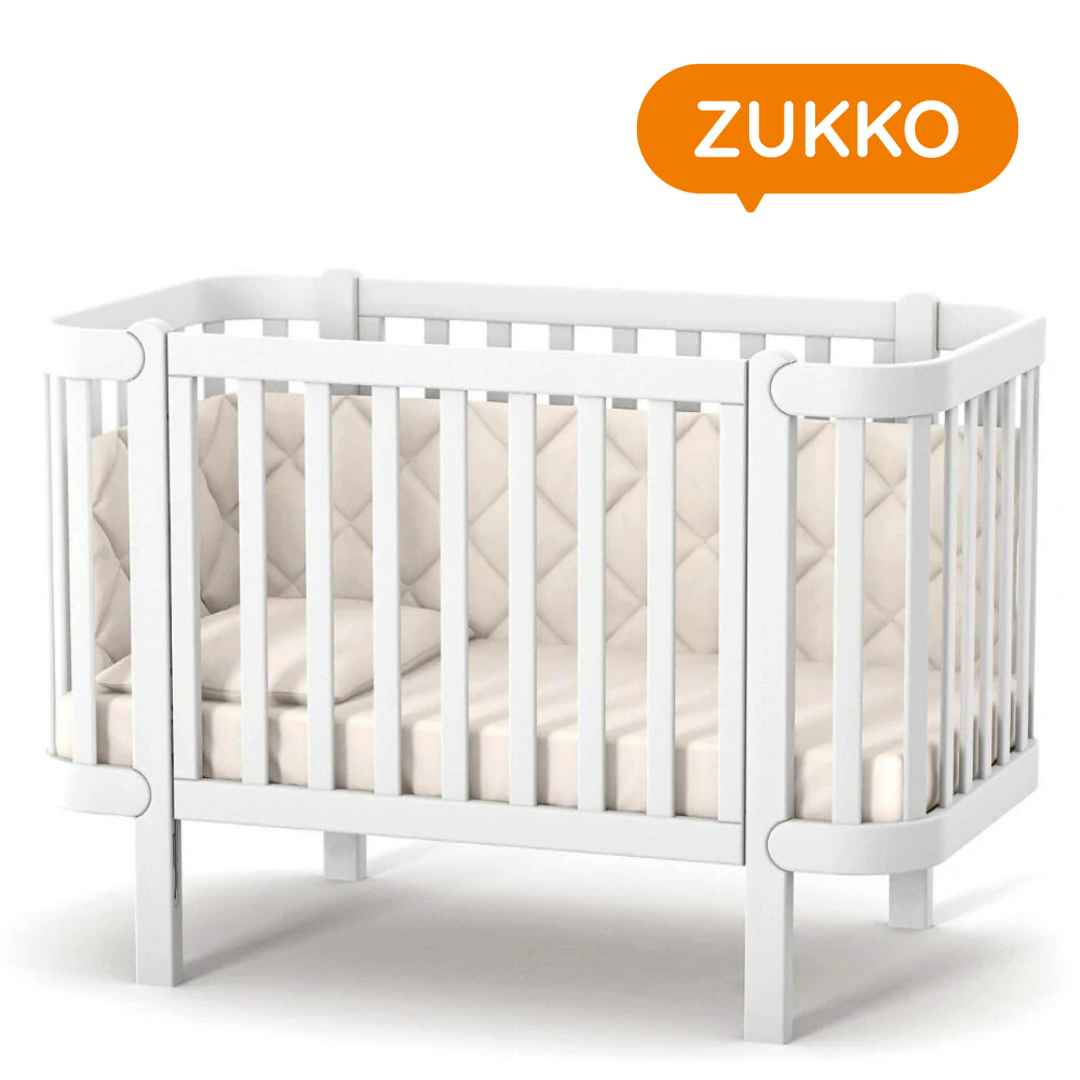 Dětská postýlka Zukko Gekko Kids 120x60. Bílá